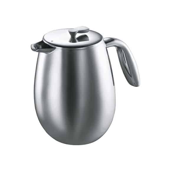 Columbia Cafetière à piston Inox Double Paroi 8 cup