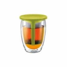 BODUM - TEA FOR ONE VERRE 350ML + INFUSEUR A THE VERT CITRON