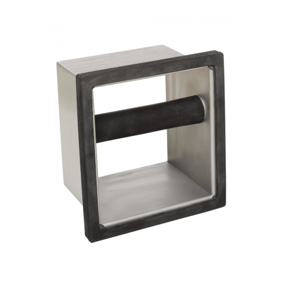 RHINOWARES - KNOCK BOX CARRE INOX SANS FOND H.110 x L.140 x P.150 MM