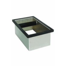 RATTLEWARE - KNOCK BOX RECTANGLE INOX SANS FOND H.101 x L.140 x P.228 MM