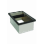 RATTLEWARE - KNOCK BOX RECTANGLE INOX SANS FOND H.101 x L.140 x P.228 MM