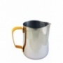 POT LAIT INOX POIGNEE JAUNE 32OZ-950ML