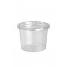 DELILITE Pots rPET + Couvercle 13,2oz/374ml x 500