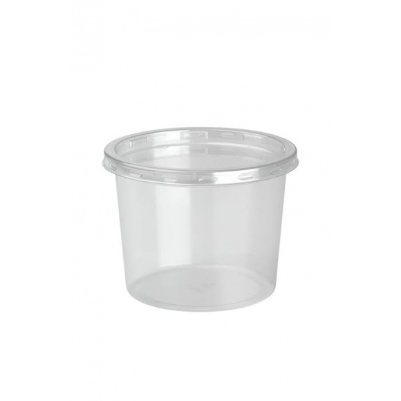 DELILITE Pots rPET + Couvercle 13,2oz/374ml x 500