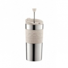 BODUM - TRAVEL MUG INOX A PISTON 350ML BLANC