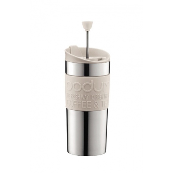 BODUM - TRAVEL MUG INOX A PISTON 350ML BLANC