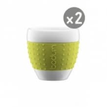 BODUM - PAVINA SET 2 TASSES 80ML VERT CITRON