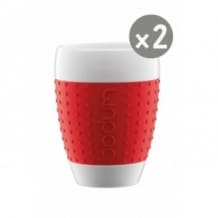 BODUM - PAVINA SET 2 TASSES 400ML ROUGE