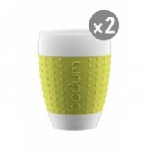BODUM - PAVINA SET 2 TASSES 400ML VERT CITRON