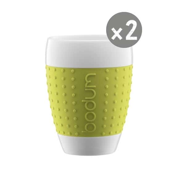 BODUM - PAVINA SET 2 TASSES 400ML VERT CITRON