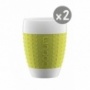 BODUM - PAVINA SET 2 TASSES 400ML VERT CITRON