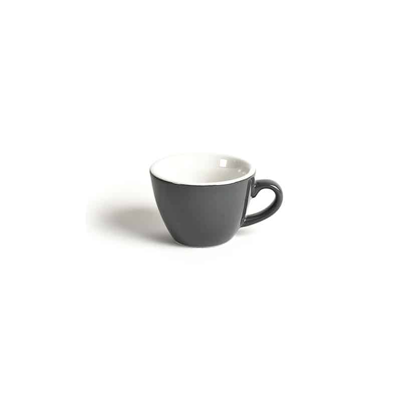 ACME - FLAT CUP TASSE PORCELAINE 150ML GRIS x6 - Delidrinks