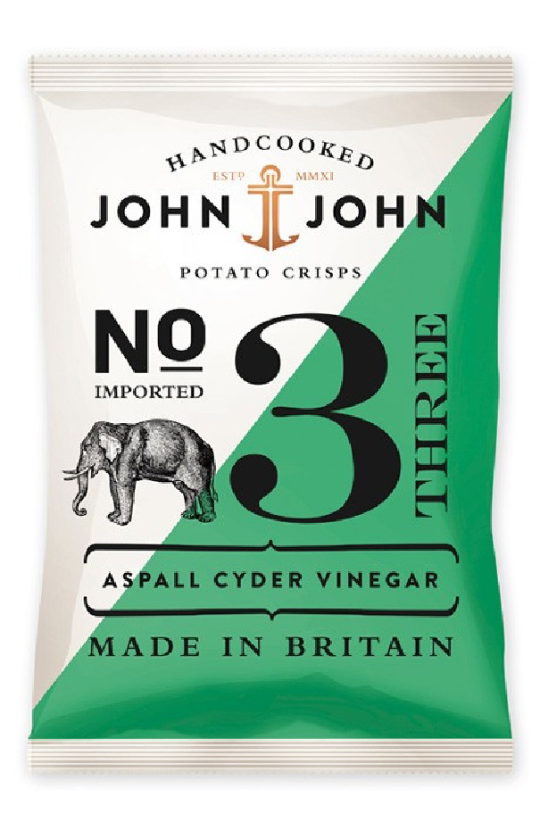 john&john chips vinaigre paquet individuel