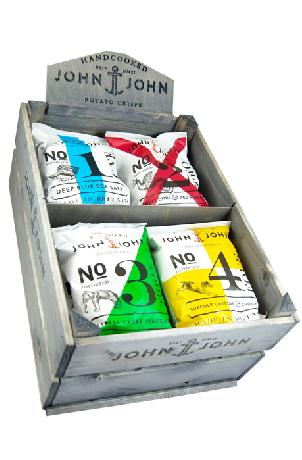 john&john chips sel presentoir chips pour 4 references