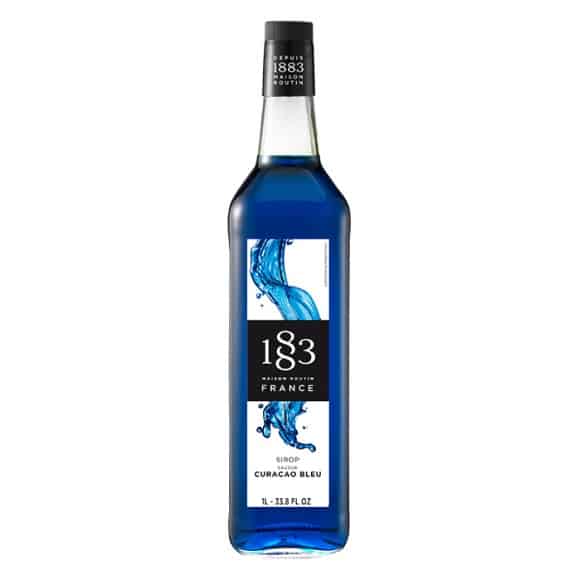 Sirop Curaçao bleu bouteille verre 1L