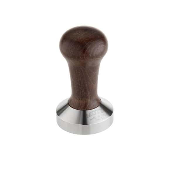 BOIS Tamper plat Base alu et Manche brun D.53mm