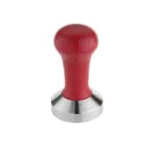 BOIS Tamper plat base alu et manche rouge D.53 mm