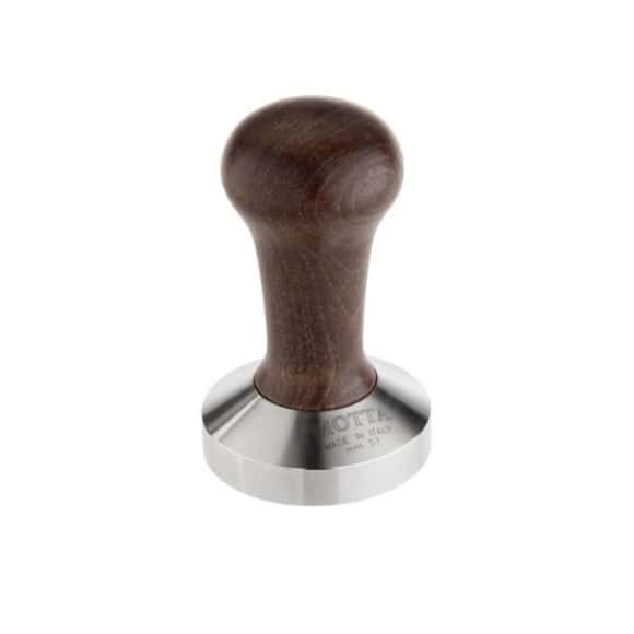 BOIS Tamper plat Base alu et Manche brun D.57 mm