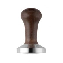 BOIS Tamper convexe base alu et manche brun D.58 mm