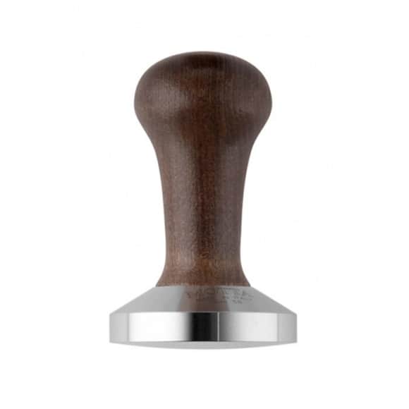 BOIS Tamper convexe base alu et manche brun D.58 mm