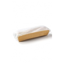 Etui kraft avec film papier pour sandwichs chauds x 1000