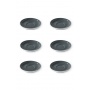 Set x 6 soucoupes porcelaine 110mm Gris