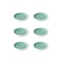 Set x 6 soucoupes porcelaine 110mm Vert