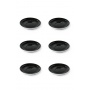 Set x 6 soucoupes porcelaine 110mm Noir