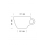 Set x 6 FLAT WHITE tasse porcelaine 150ml Blanc