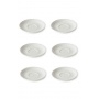 Set x 6 FLAT WHITE soucoupe porcelaine 140mm Blanc