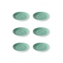 Set x 6 soucoupes porcelaine 140mm Vert