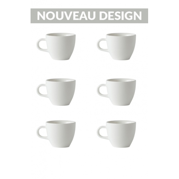 Set x 6 DEMITASSE tasse porcelaine 70ml Blanc