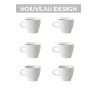 Set x 6 DEMITASSE tasse porcelaine 70ml Blanc