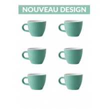 Set x 6 DEMITASSE tasse porcelaine 70ml Vert