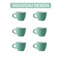 Set x 6 DEMITASSE tasse porcelaine 70ml Vert