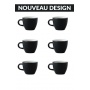 Set x 6 DEMITASSE tasse porcelaine 70ml Bleu