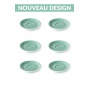 Set x 6 soucoupes porcelaine 110mm Vert