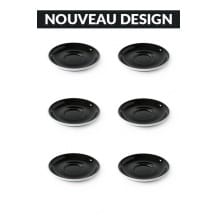 Set x 6 soucoupes porcelaine 110mm Noir