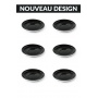 Set x 6 soucoupes porcelaine 110mm Noir