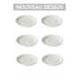 Set x 6 FLAT WHITE soucoupe porcelaine 140mm Blanc