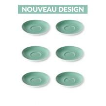 Set x 6 soucoupes porcelaine 140mm Vert