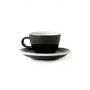 Set x 6 FLAT WHITE tasse porcelaine 150ml Noir