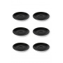 Set x 6 soucoupes porcelaine 140mm Noir