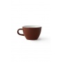 Set x 6 FLAT WHITE tasse porcelaine 150ml Marron