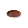 Set x 6 soucoupes porcelaine 140mm Marron