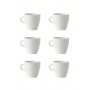 Set x 6 TULIP tasse porcelaine 170ml Blanc