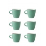 Set x 6 TULIP tasse porcelaine 170ml Vert