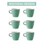 Set x 6 TULIP tasse porcelaine 170ml Vert