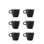 Set x 6 TULIP tasse porcelaine 170ml Noir