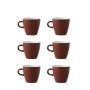 Set x 6 TULIP tasse porcelaine 170ml Marron